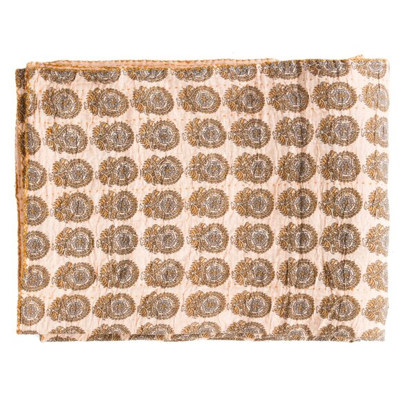 Taj Hotel Home Decor Kantha Cotton Throw | 1-Piece | Multicolor | 50"x70" - Picture 2 of 3